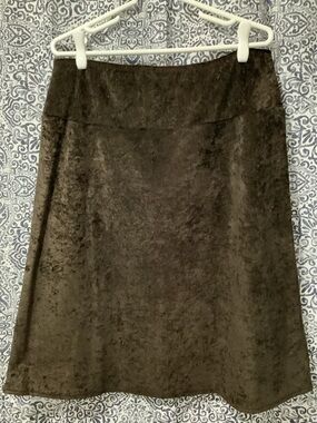 Weekenders Dark Brown A-Line, Knee Length Skirt